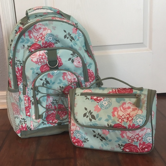 girl backpack and lunchbox set